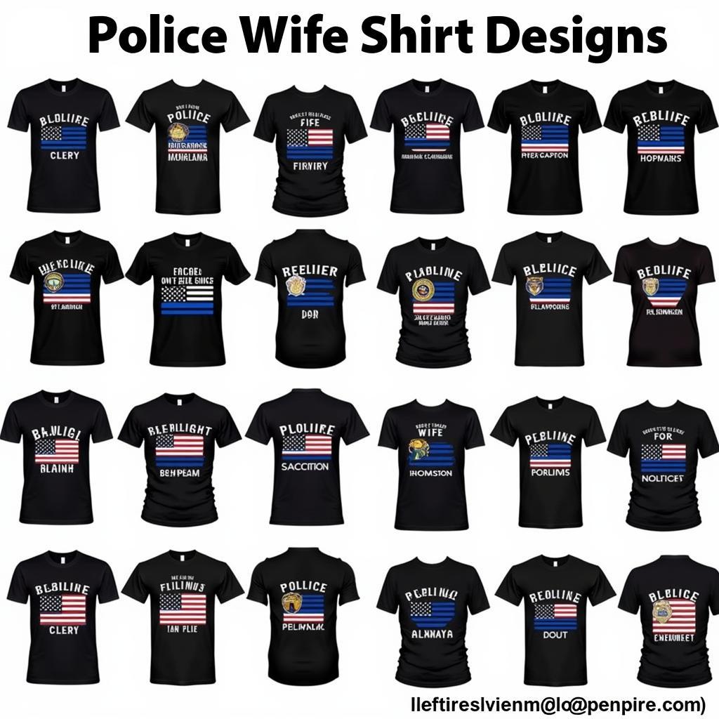 Various Police Wife Shirt Designs