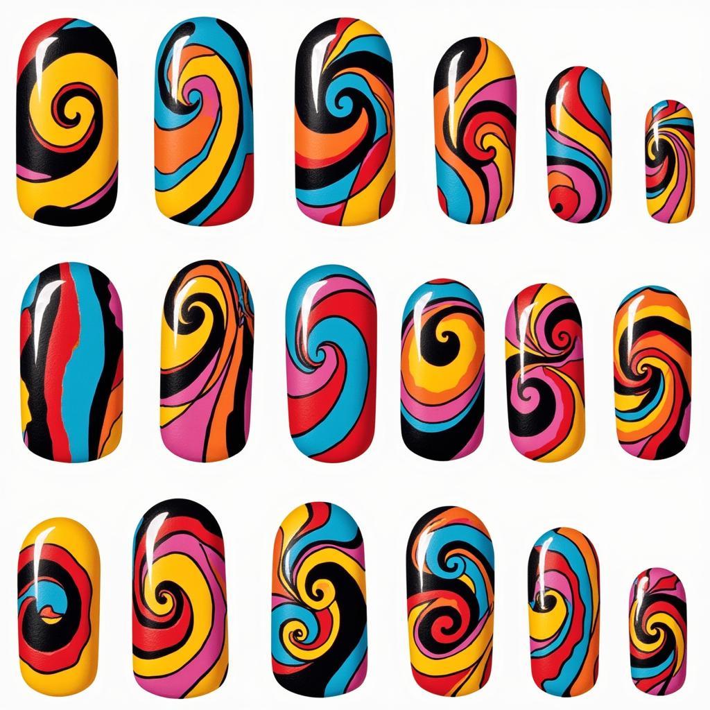 Psychedelic 60s Nail Designs