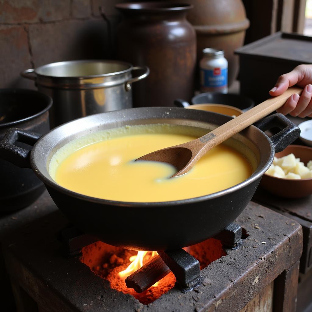 Traditional Preparation of Puerto Rican Dulce de Leche