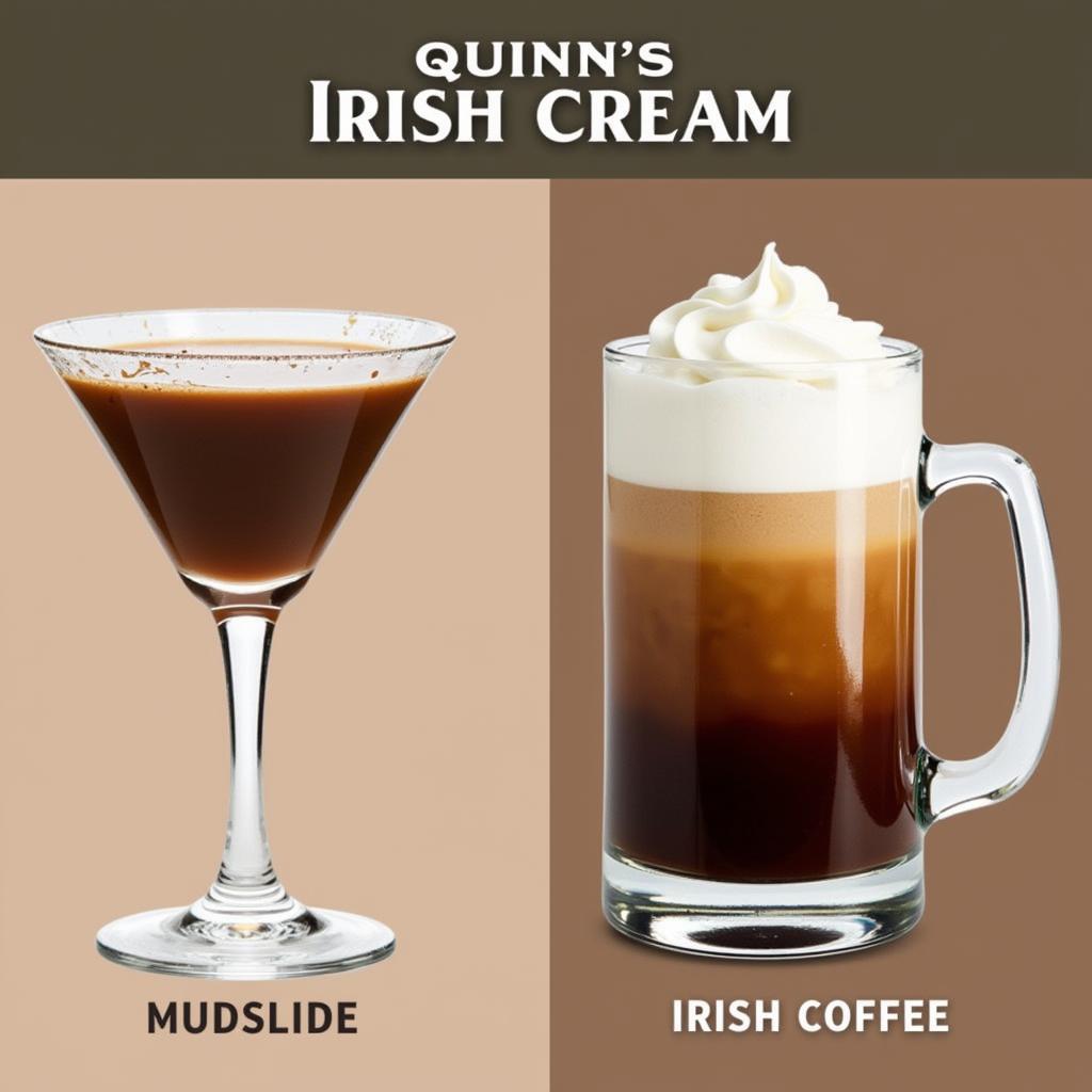 Quinn's Irish Cream Cocktails: Mudslide and Irish Coffee