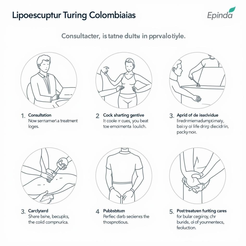 Các bước trong quy trình thực hiện Lipoescultura Colombiana