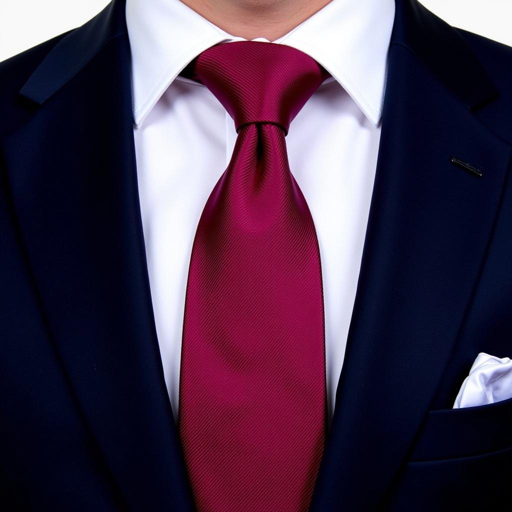 Raspberry Tie with Suit