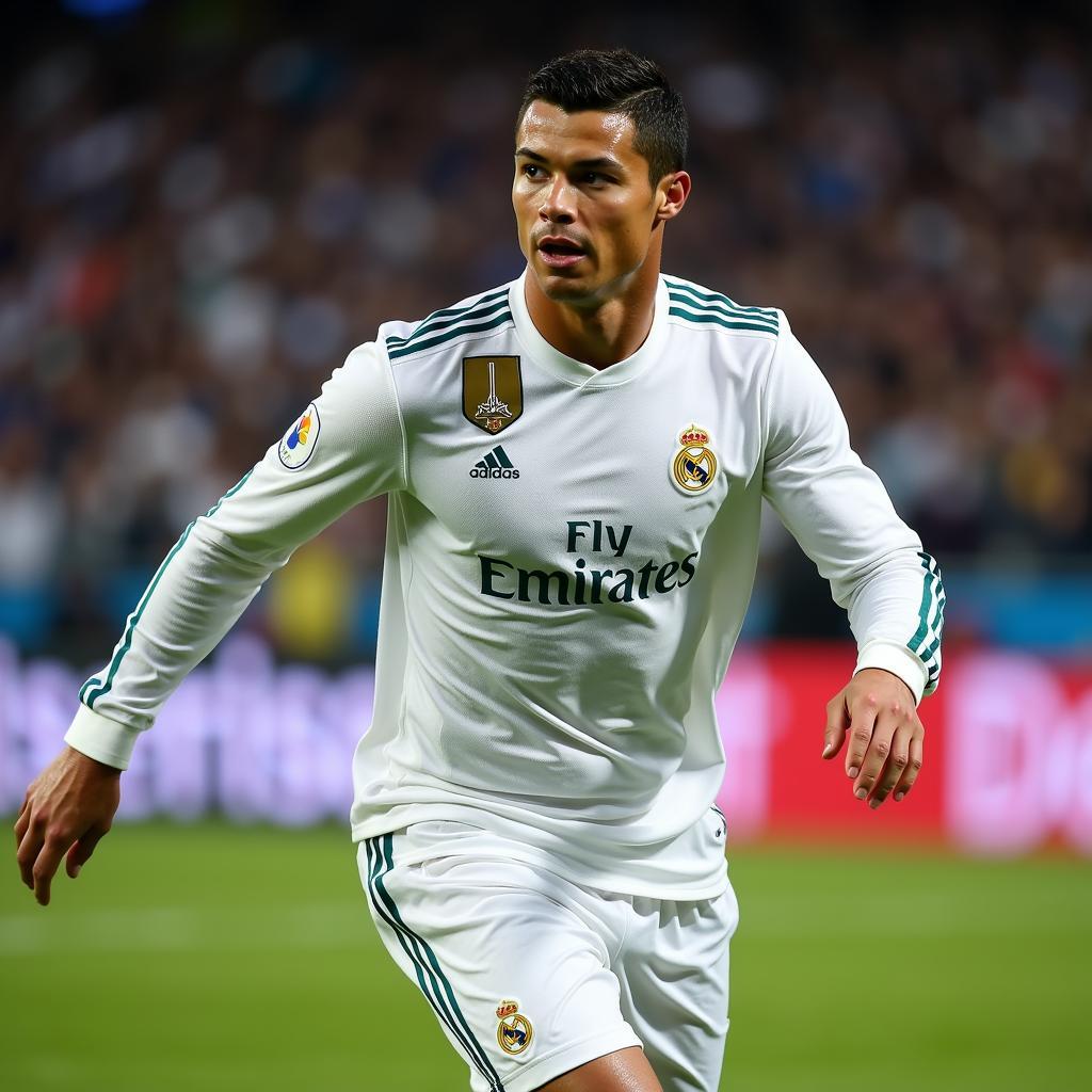 Ronaldo mặc áo đấu Real Madrid 2014 15