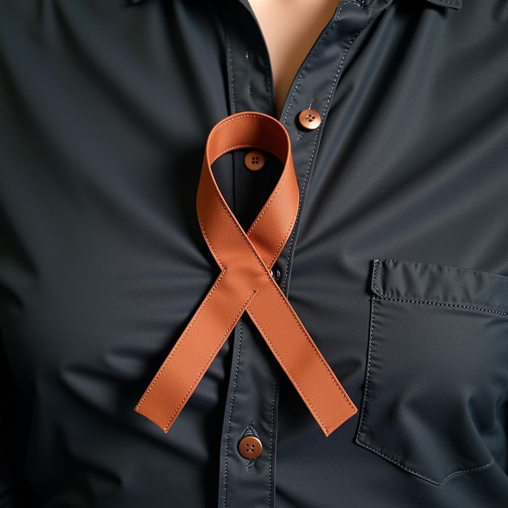 Rust ribbon addiction recovery symbol