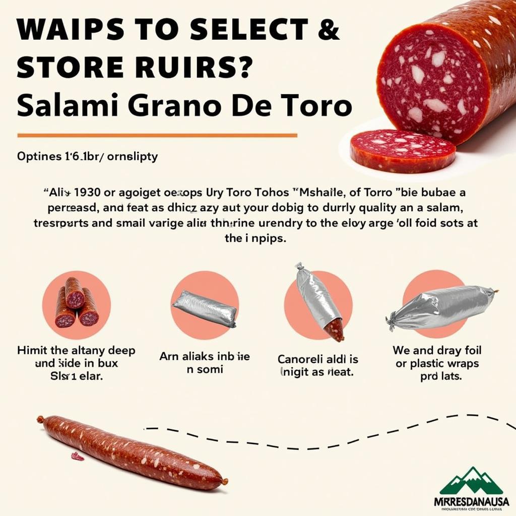 Lựa chọn và bảo quản Salami Grano de Toro