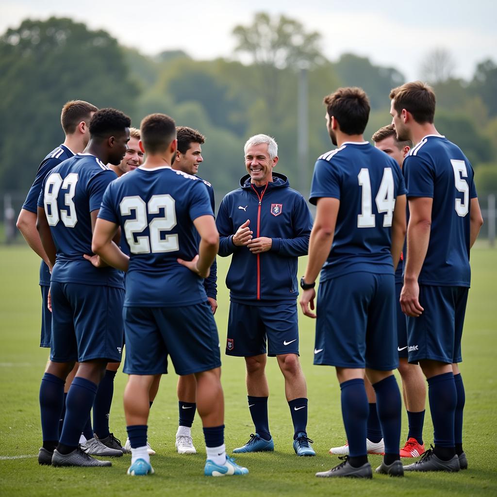 Football team conducting scrum shorts