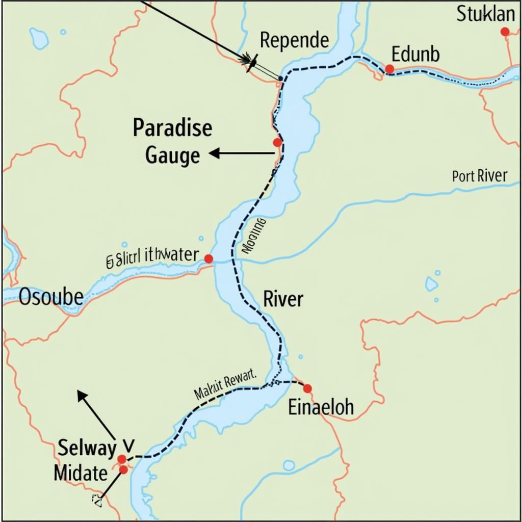 Selway River Paradise Gauge Location Map