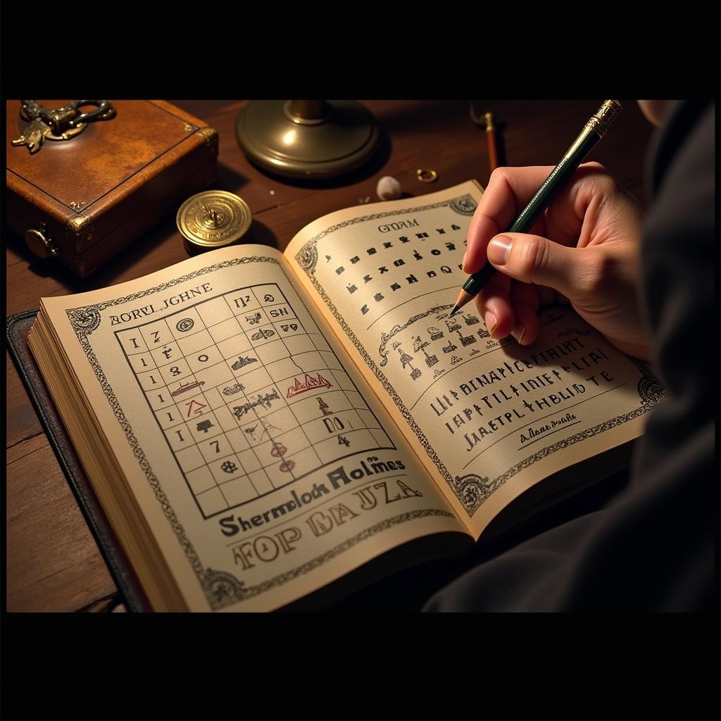 Interactive Gameplay with Sherlock Holmes Escape Book