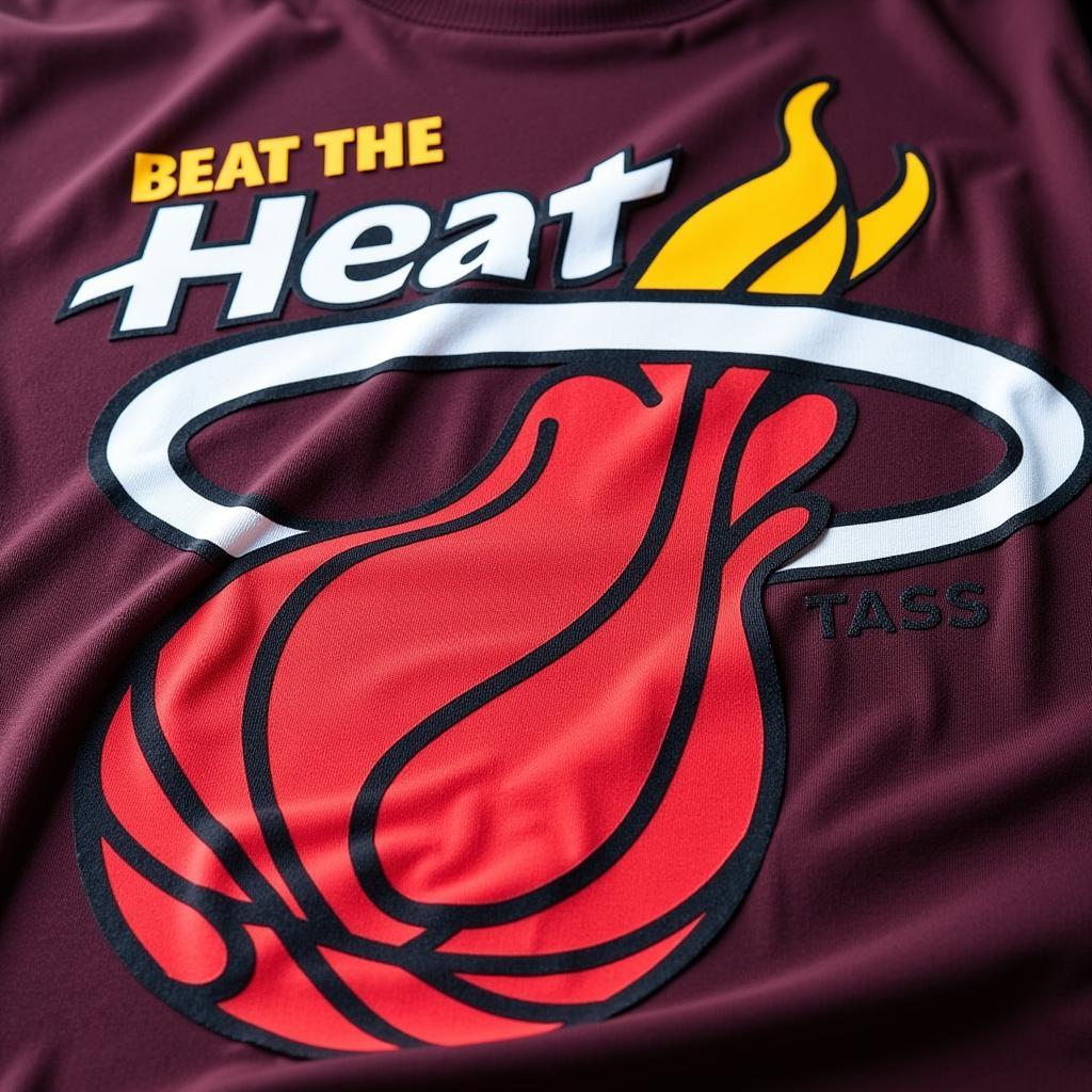 Slogan "Beat the Heat" trên áo