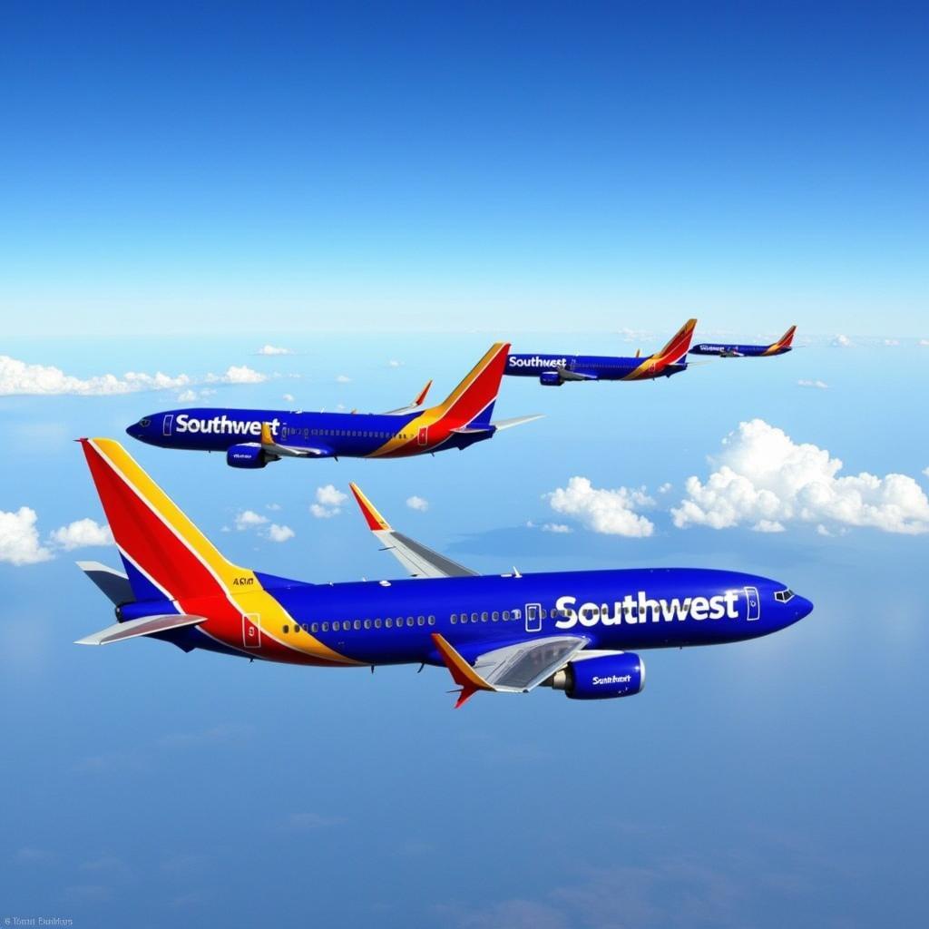 Southwest 737 Fleet in the Sky