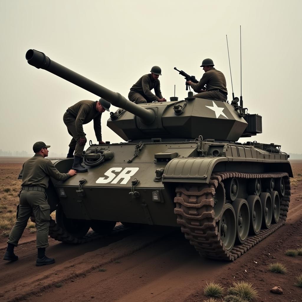 Lính chiến đấu với SR USA Tank