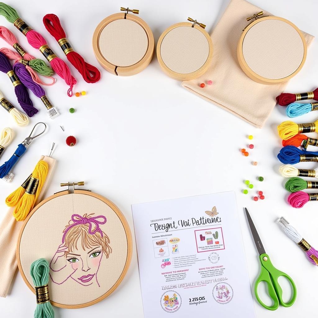 Taylor Swift Embroidery Materials and Tools