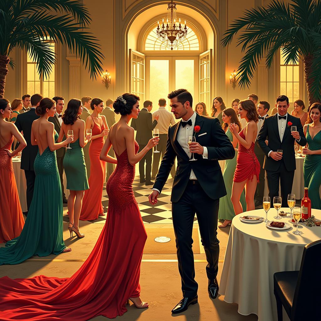 The Great Gatsby Party Scene