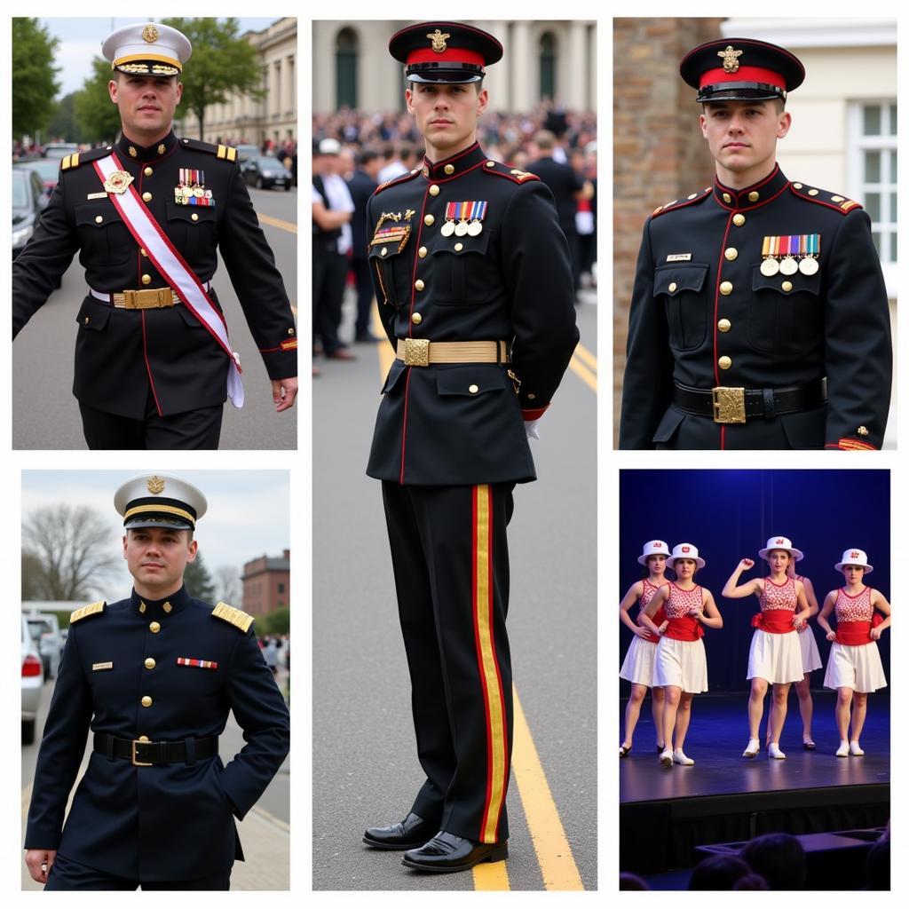 Army Cadet Costume in Various Activities