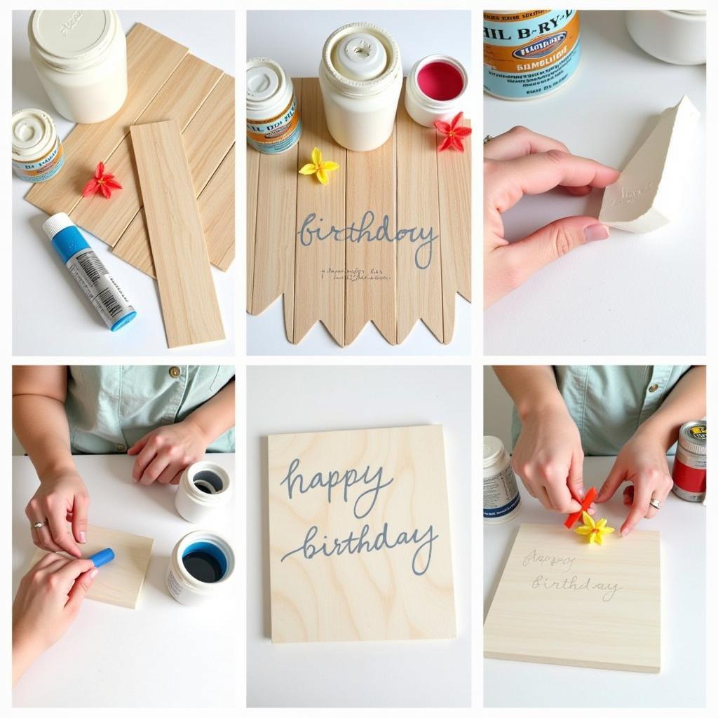 DIY wooden birthday sign