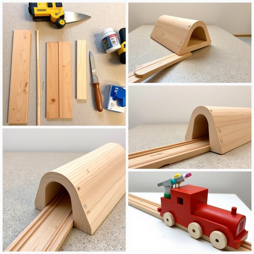 DIY Wooden Train Tunnel Project