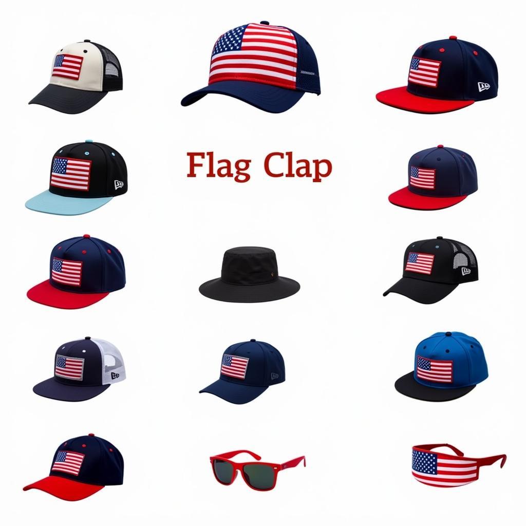 Different Styles of United States Flag Hats