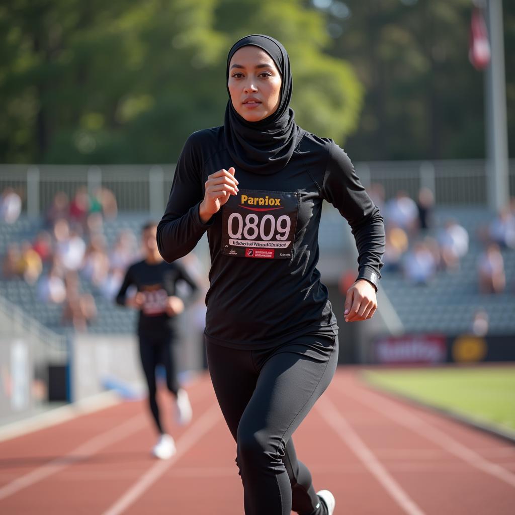 Vận động viên đeo sport hijab