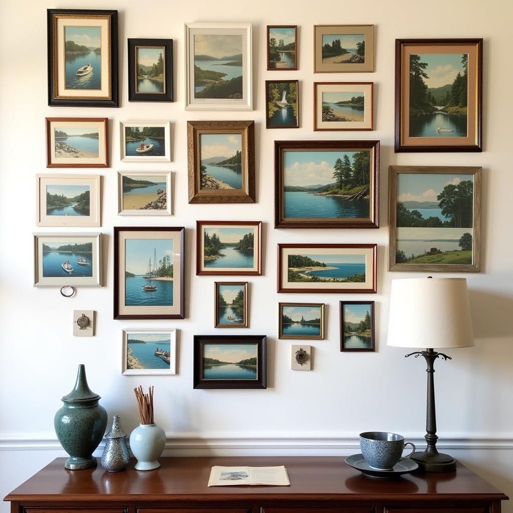 Vintage Lake Art Gallery Wall