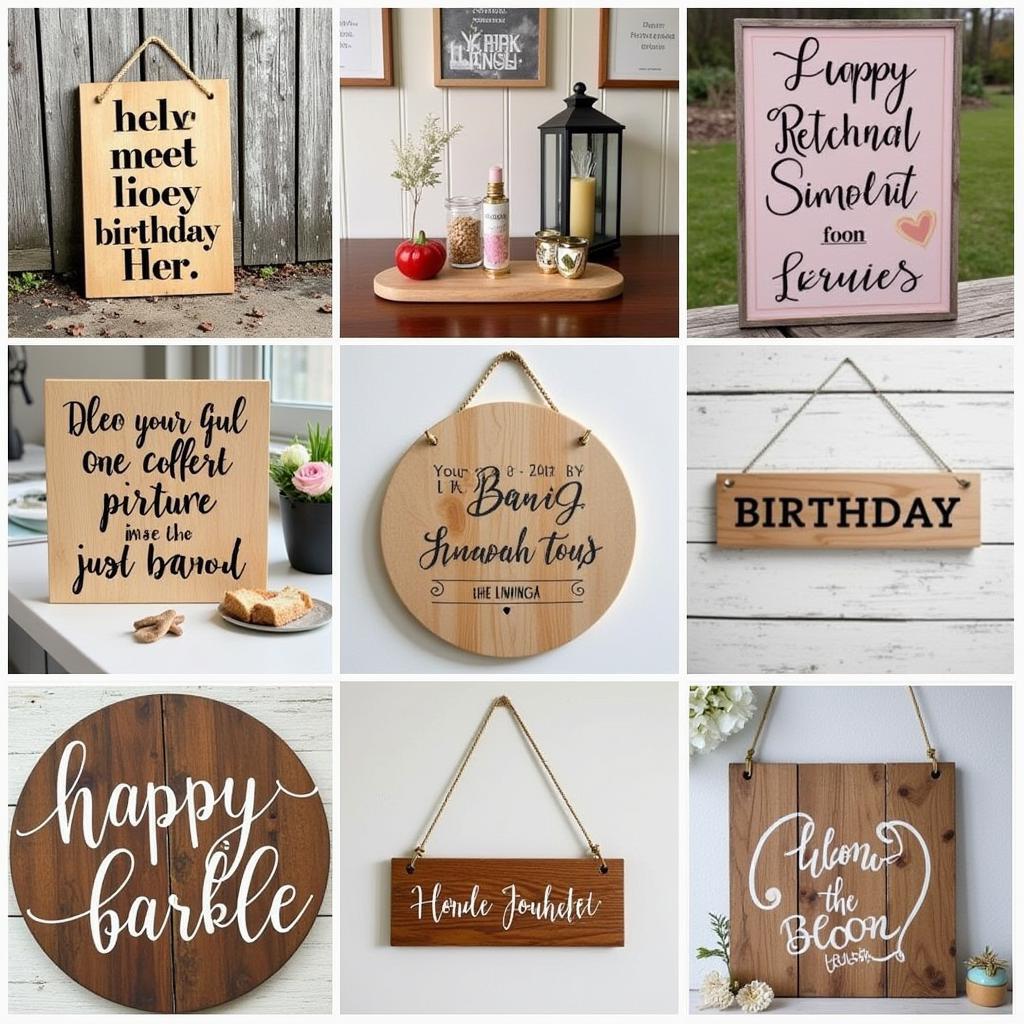 Unique wooden birthday sign ideas