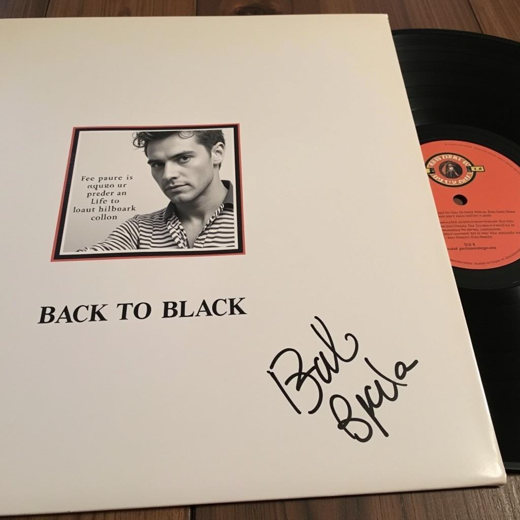 Amy Winehouse Signed Back to Black Album