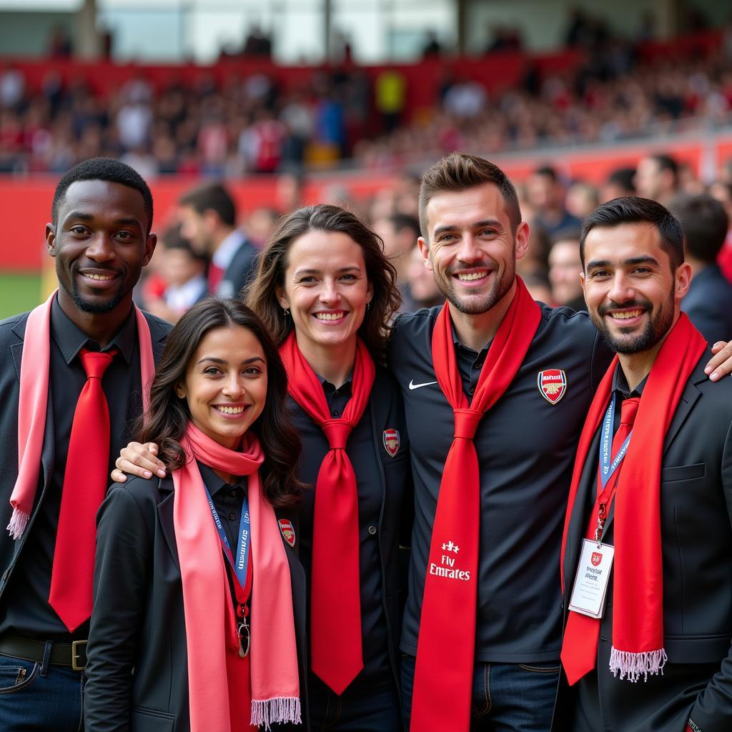 Arsenal Fans Wearing Ties