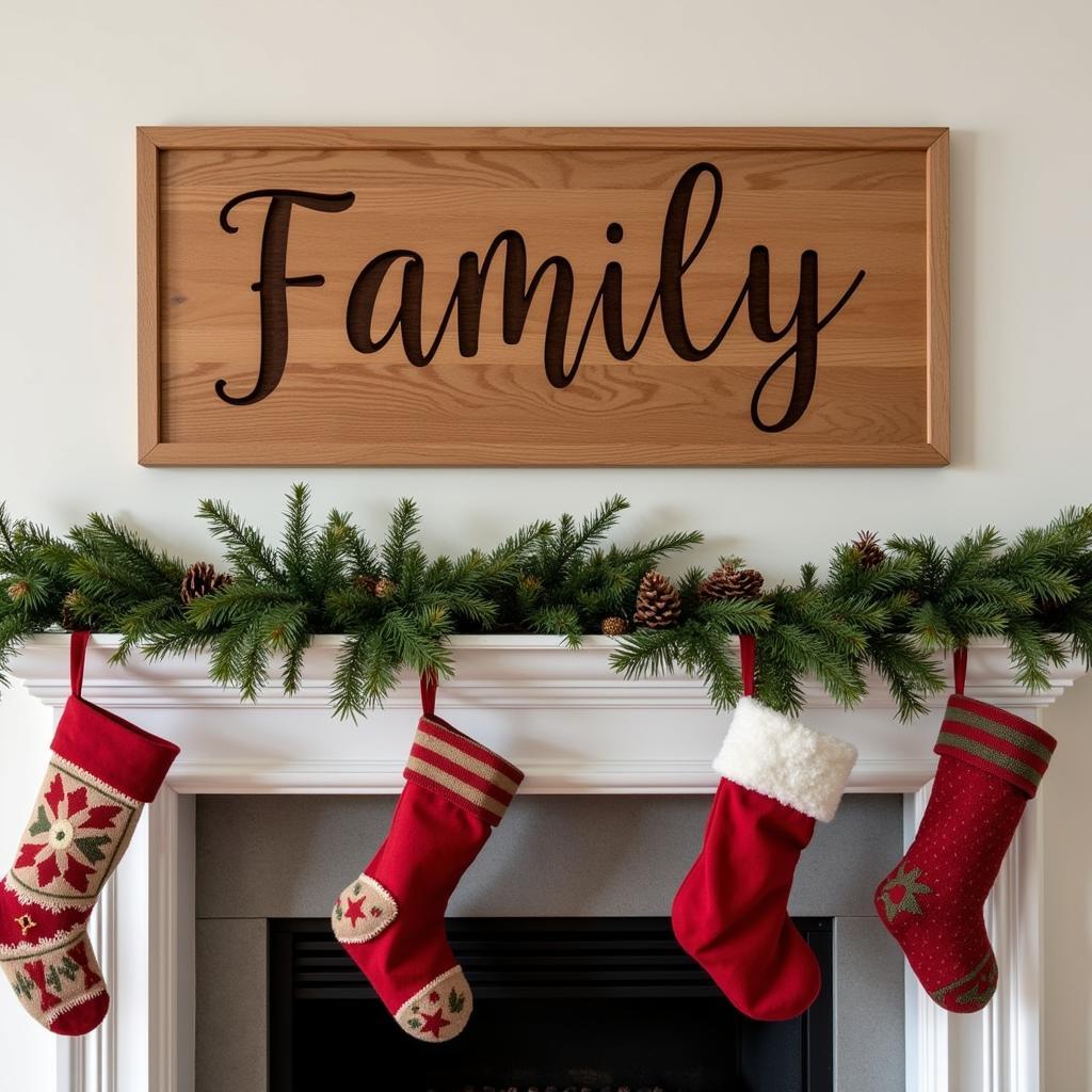 Christmas stocking sign for the family