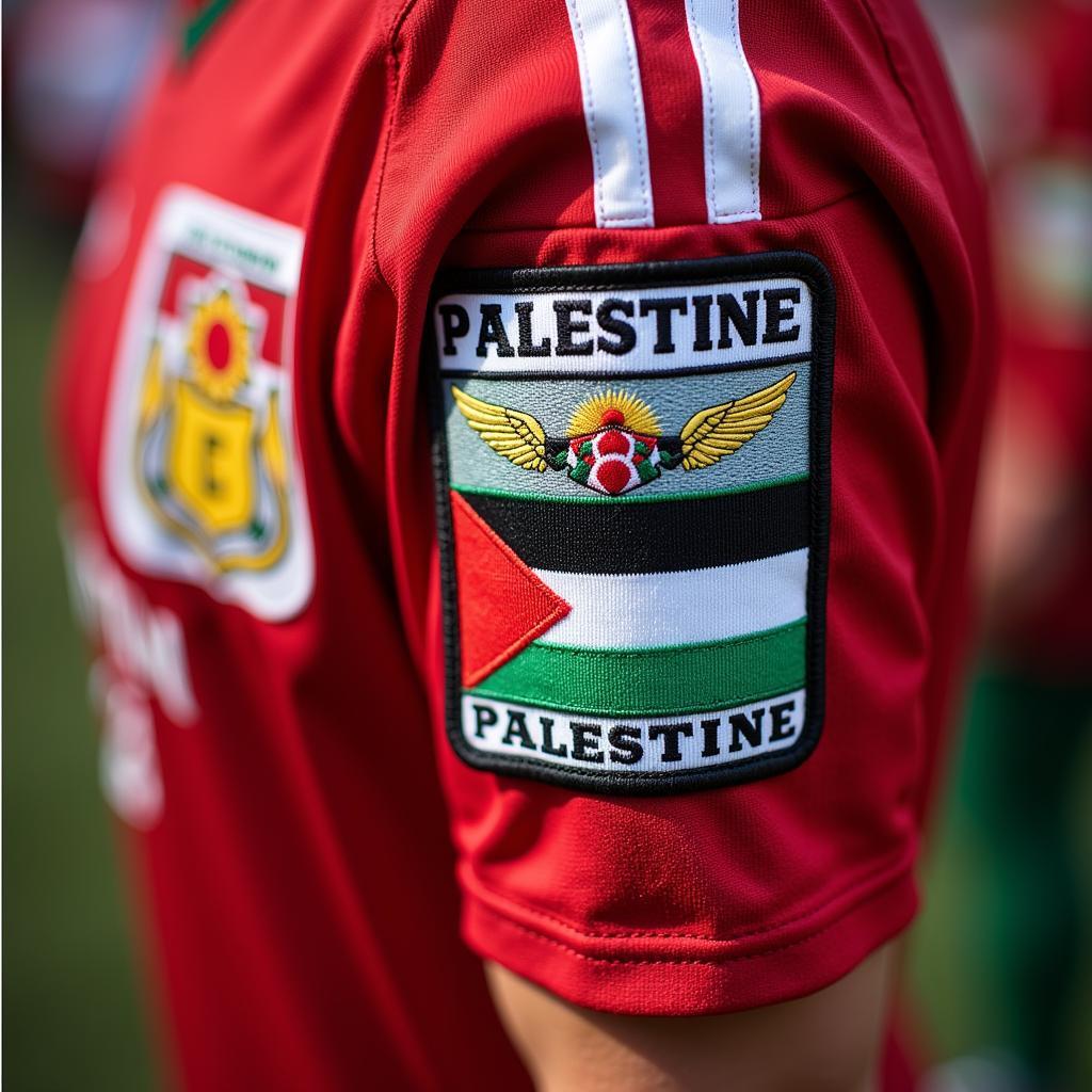 Biểu tượng Palestine Patch trên áo đấu