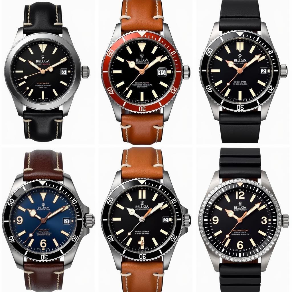 A collection of Beluga watches