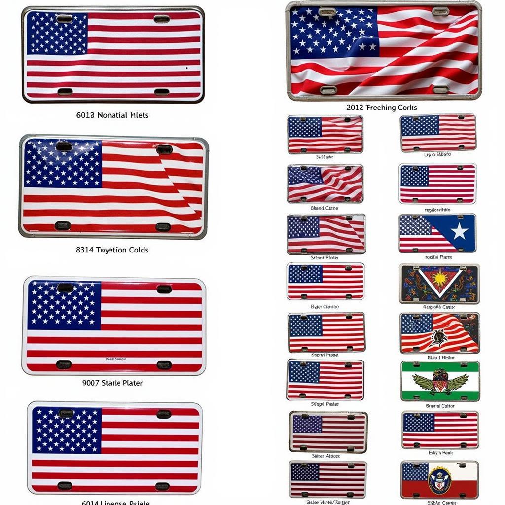 Types of American Flag License Plates