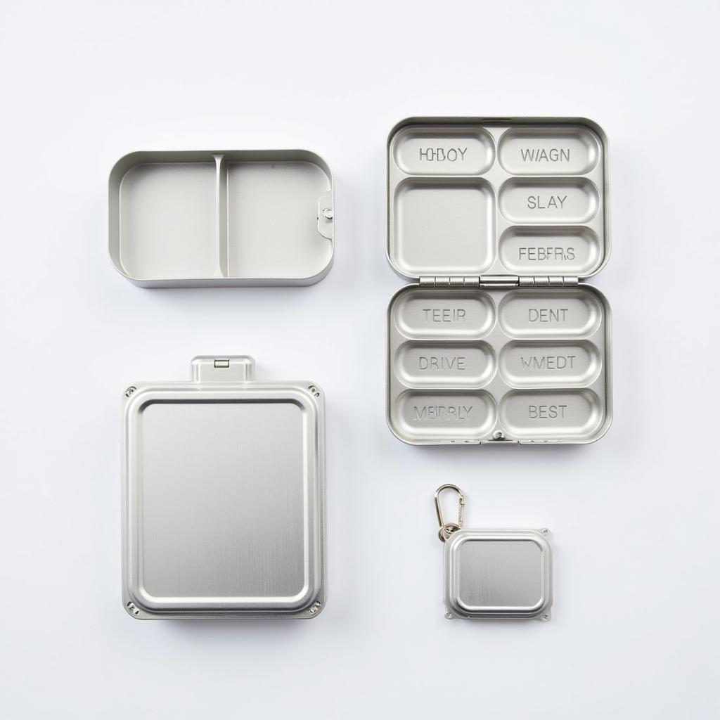 Variety of Aluminium Pill Containers