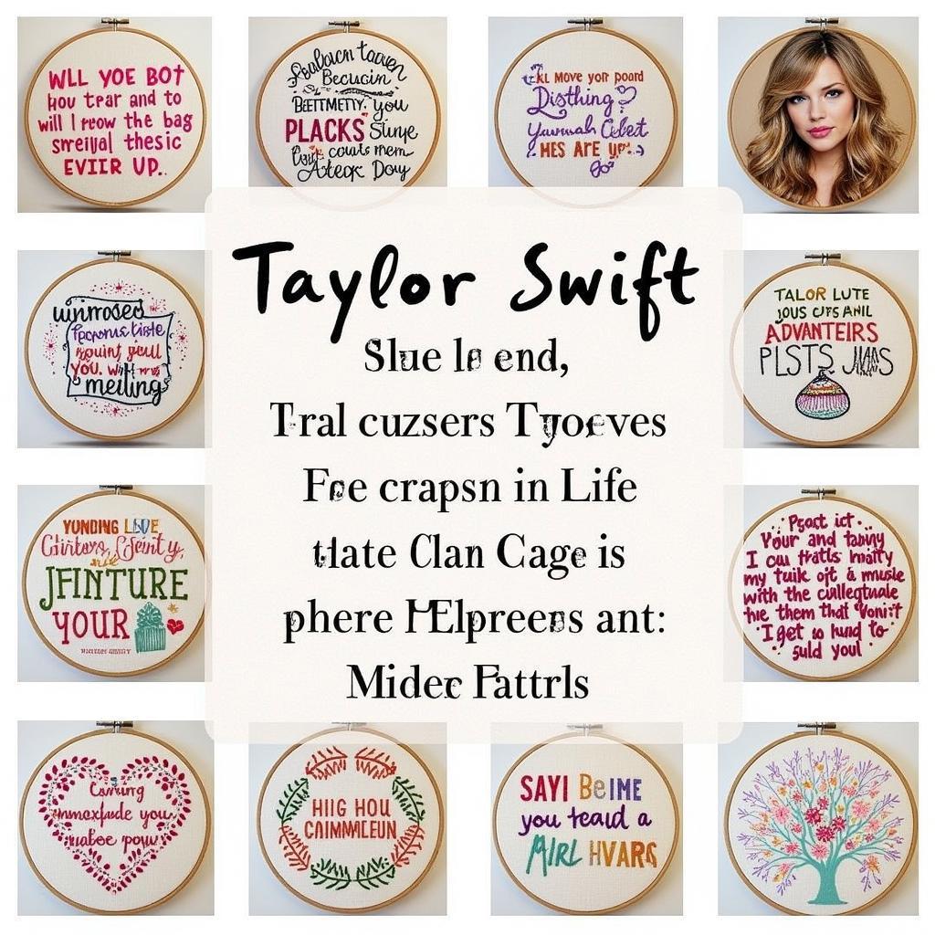 Types of Taylor Swift Embroidery Patterns