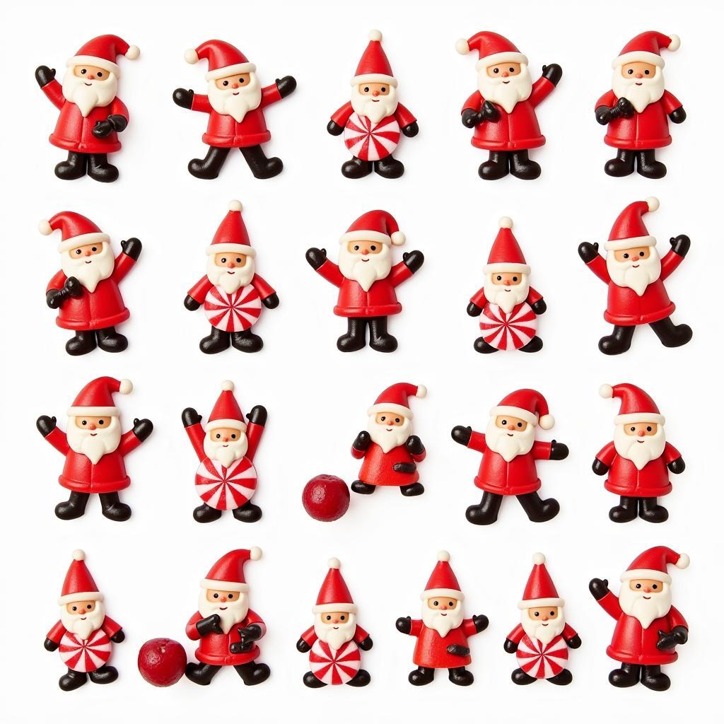 Variety of Candy Santas available