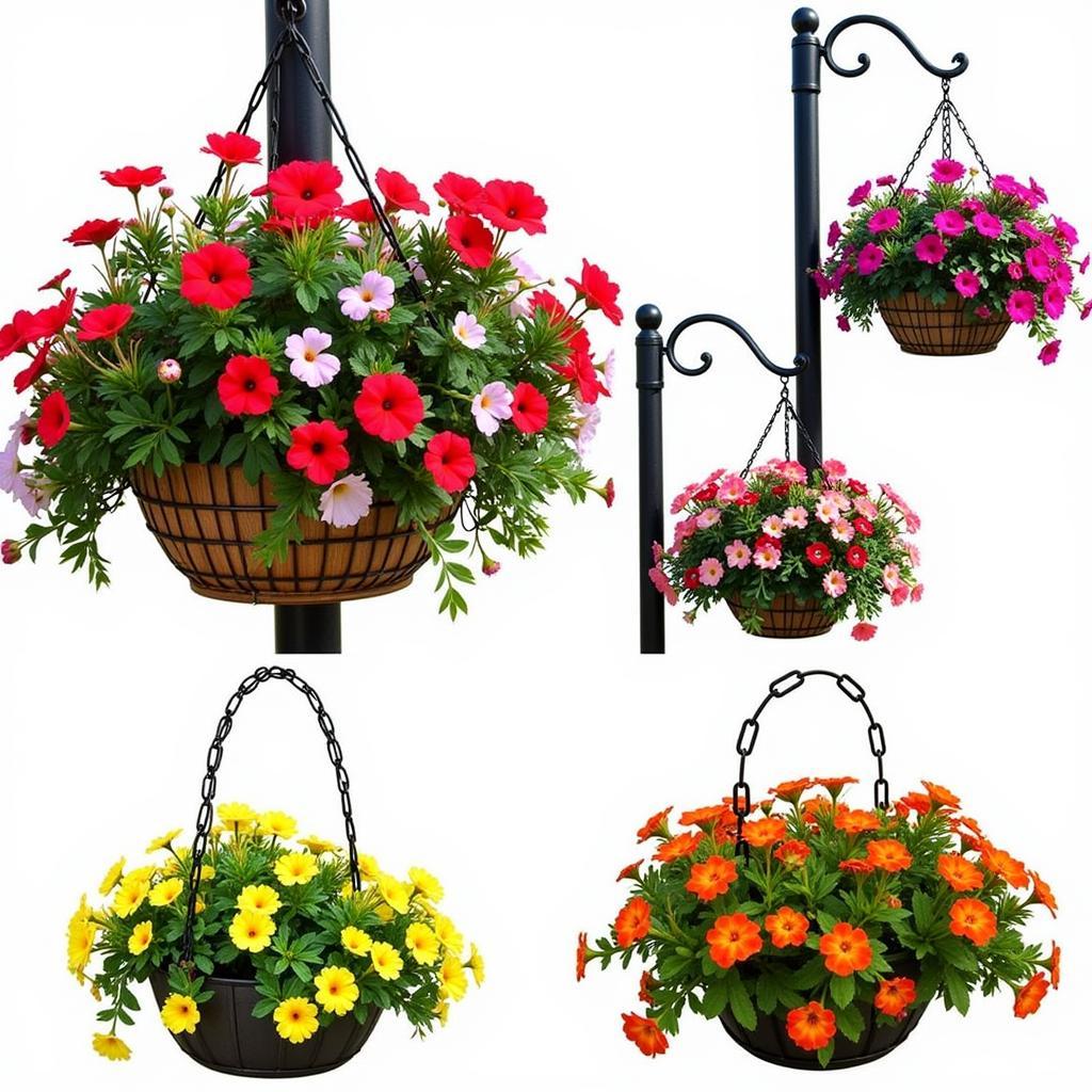 Choosing flowers for light post hanging baskets