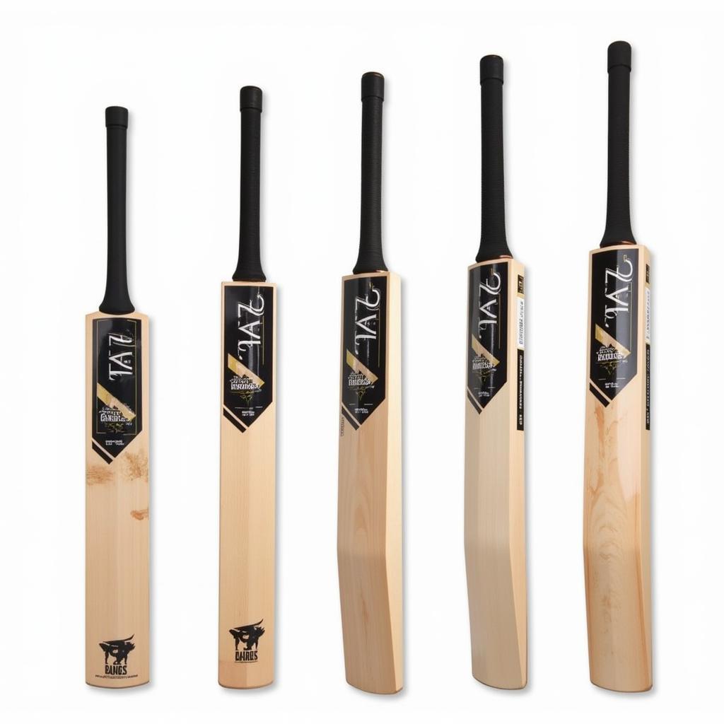 Gậy cricket với nhiều kích cỡ khác nhau