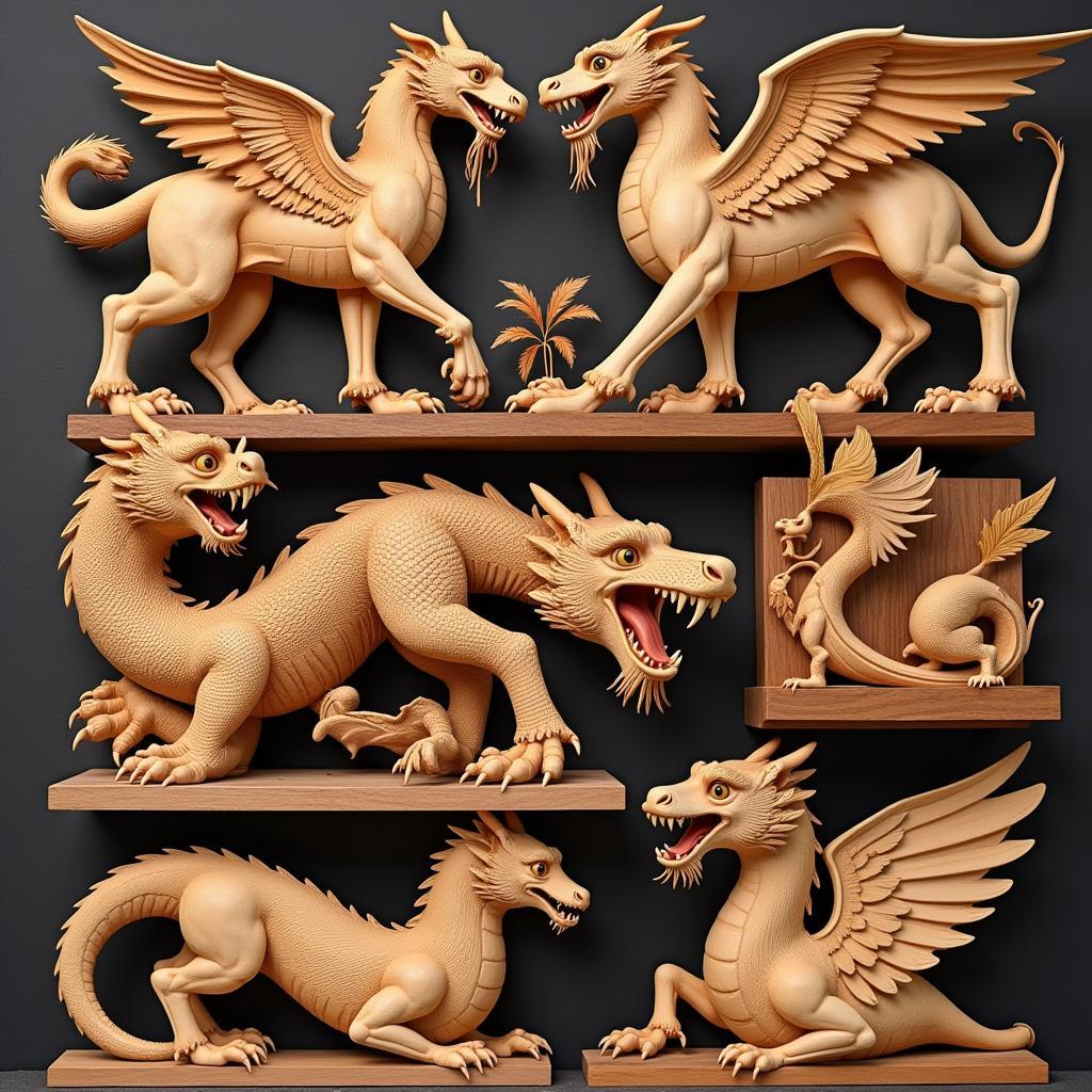 David Robinson Wood Carving Mythological Creatures