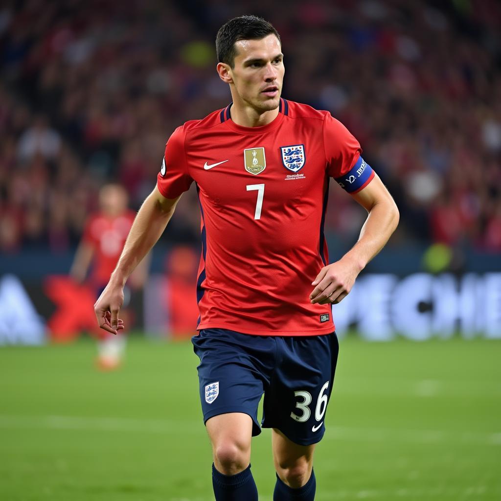 Declan Rice trong màu áo đội tuyển Anh