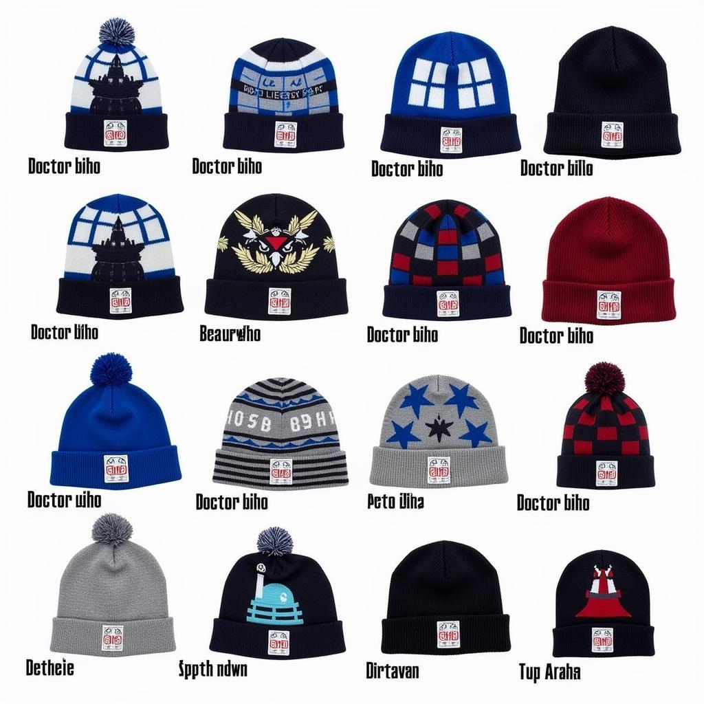 Various Doctor Who Beanie Styles