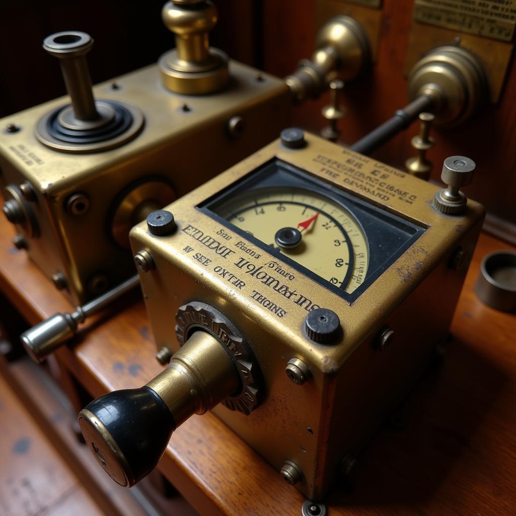 Ship Engine Telegraph for Sale: Close-up of a vintage telegraph