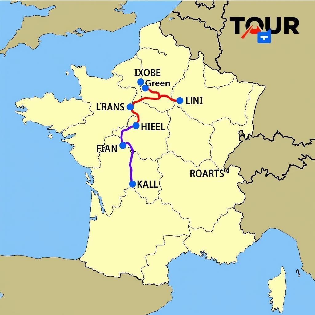 Predicted Route of the 2025 Tour de France