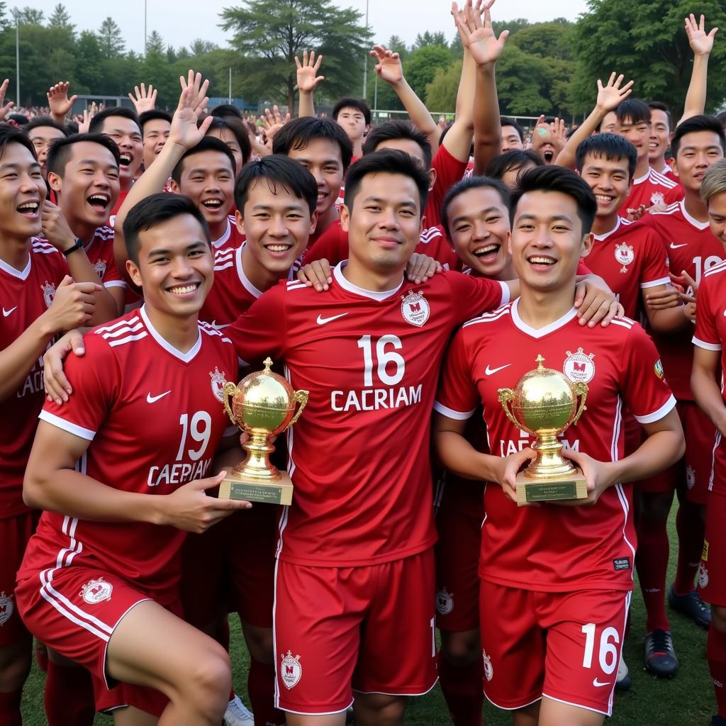 Đội Bóng Đá Và Người Hâm Mộ Chúc Mừng Elephant Awards