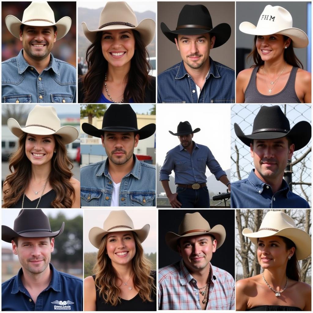 Fans Sporting Country Cowboy Hats at Events