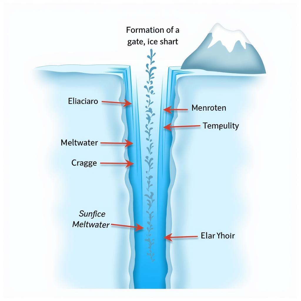 Hình ảnh minh họa sự hình thành Gate Ice Shaft