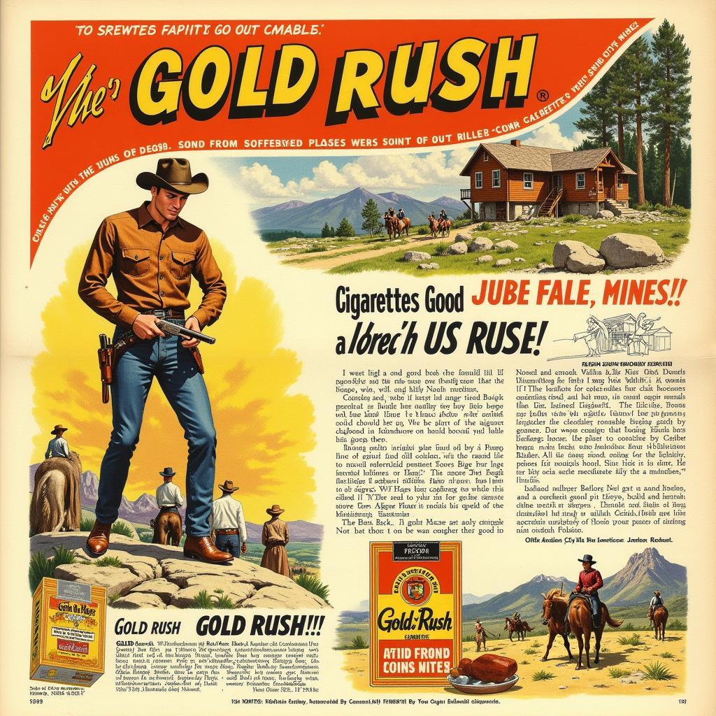 Vintage Gold Rush Cigarette Advertisement