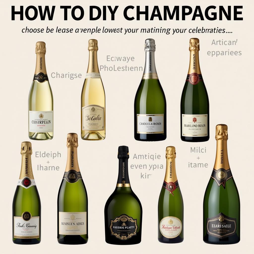 Different types of champagne for celebrating a Đội Bóng Đá victory