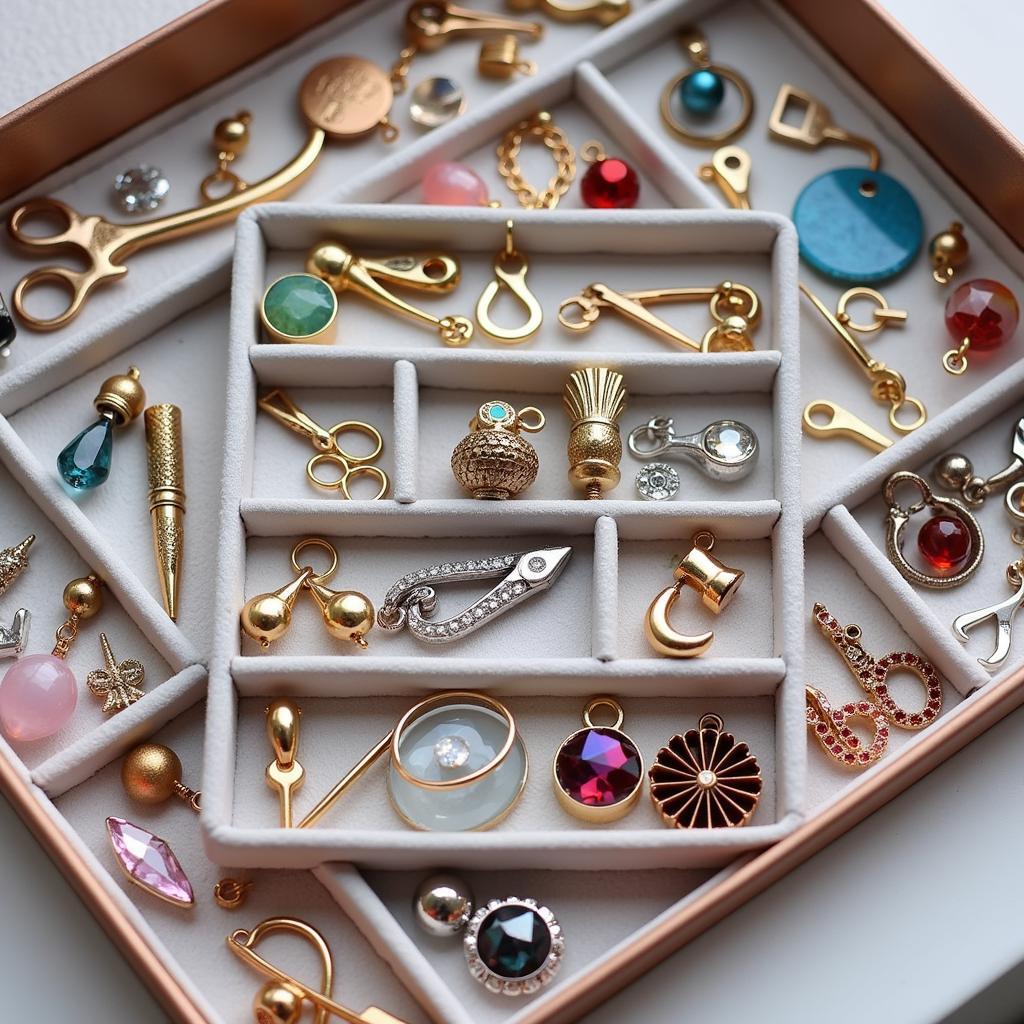 Box of hairdressing charms