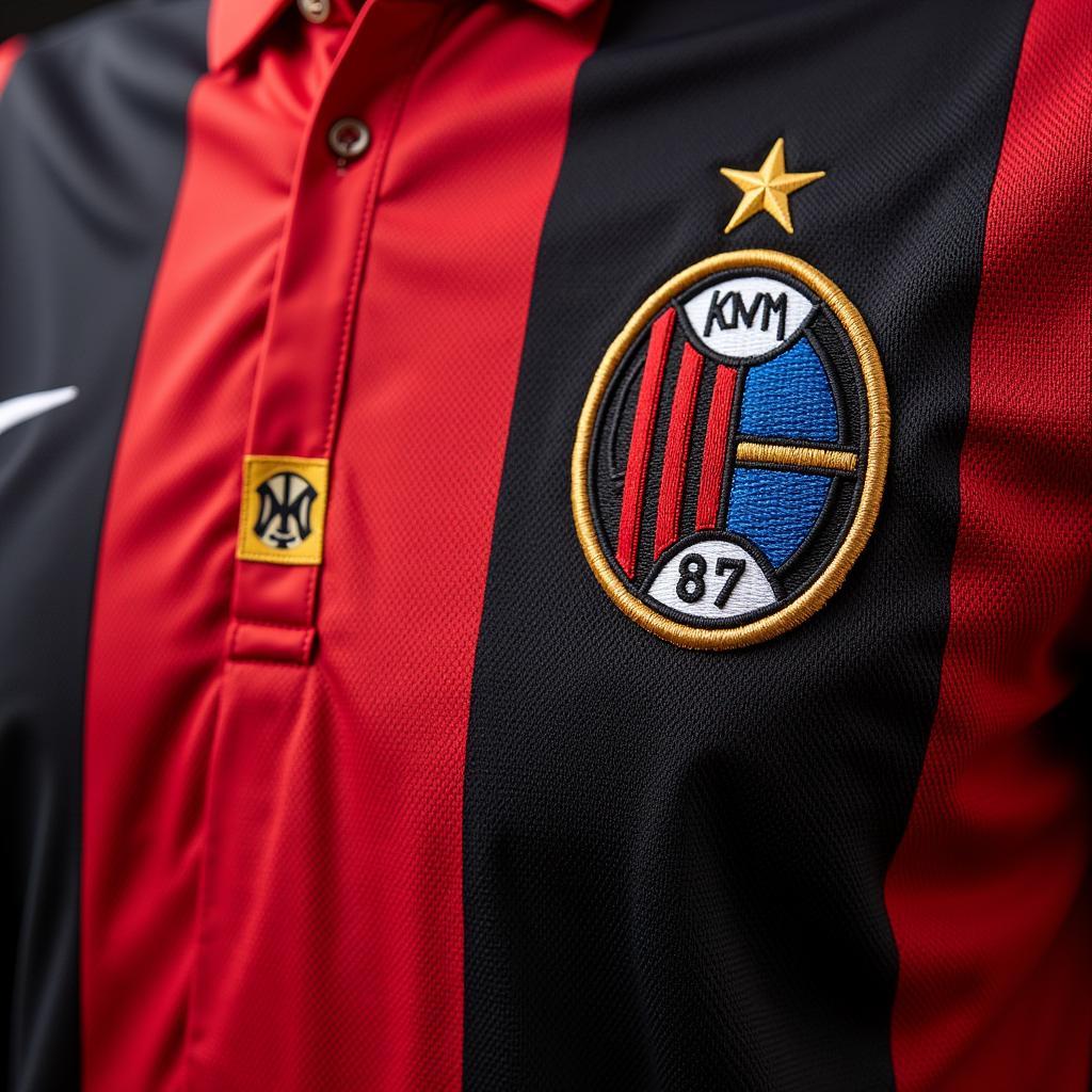 Close-up of the Inter Milan 2005 Jersey details