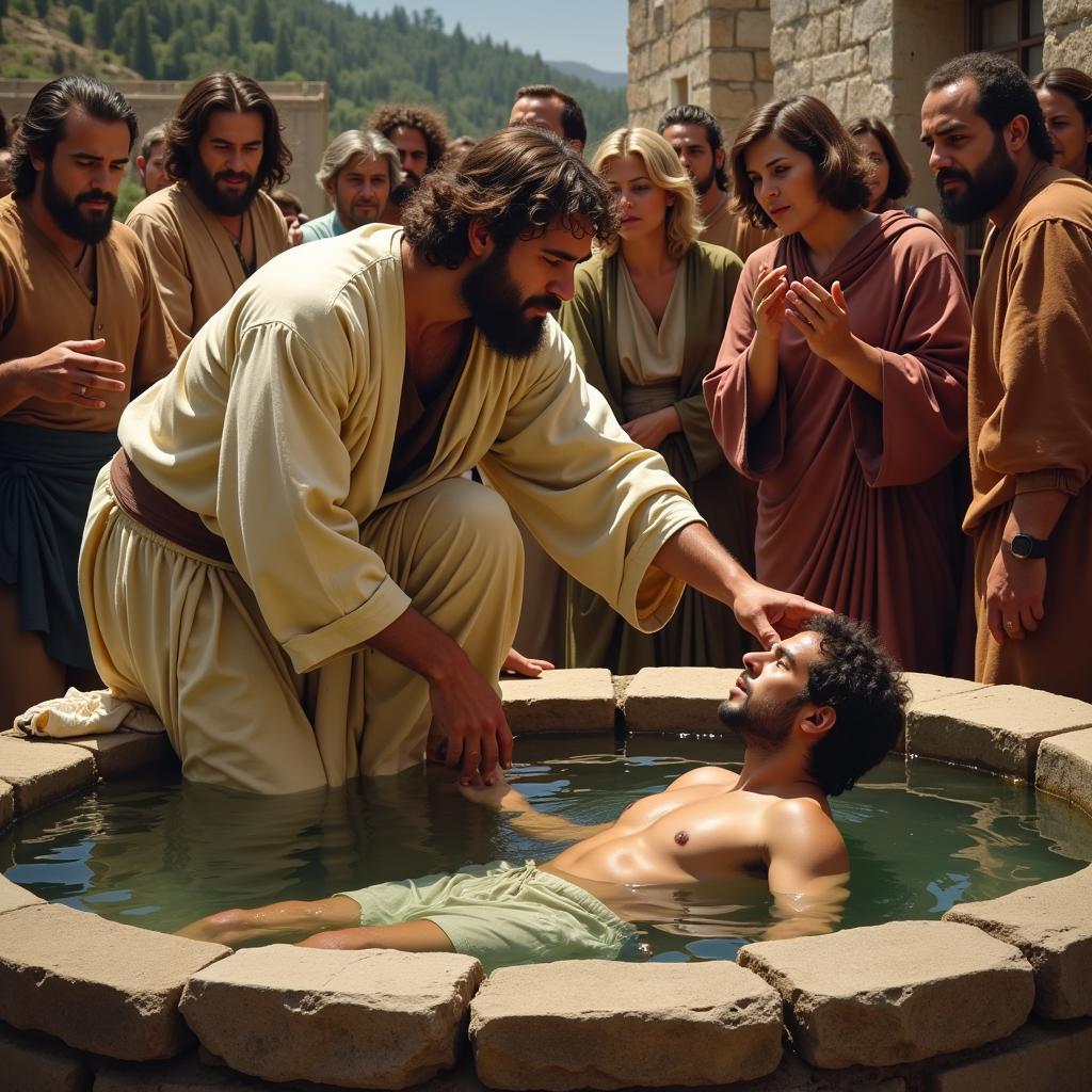 Jesus Healing the Sick with Water