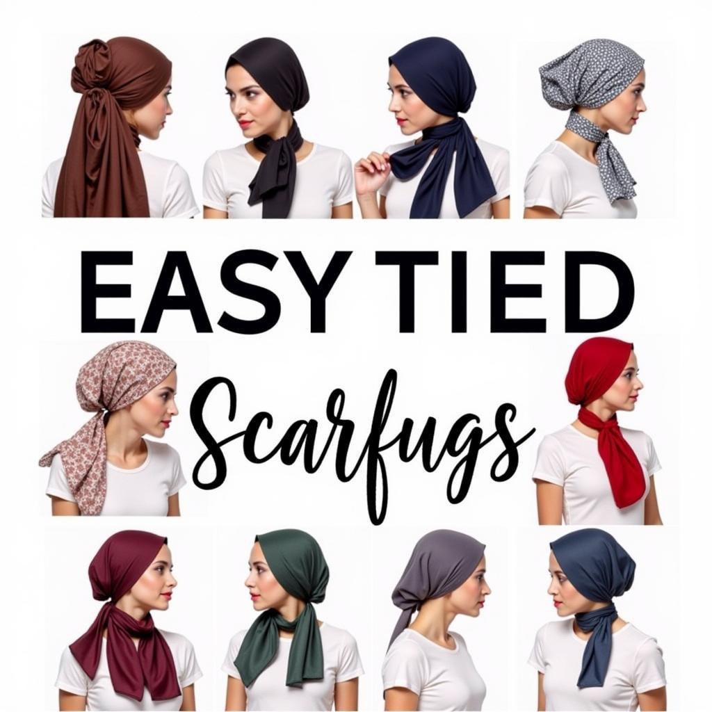 Pre-tied head scarf for busy women