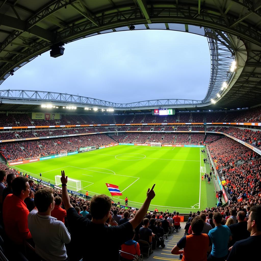 Sân vận động Göteborg chật kín khán giả trong trận kickoff